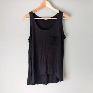 Zenana Black Hi-Low Swing Tank Top